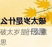 破太岁是什么意思