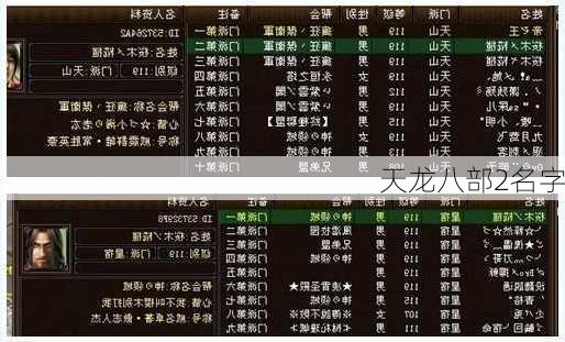 天龙八部2名字