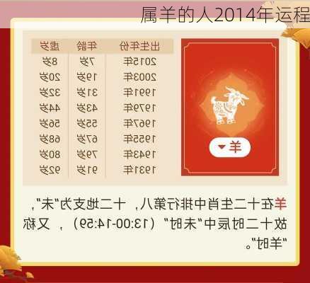 属羊的人2014年运程