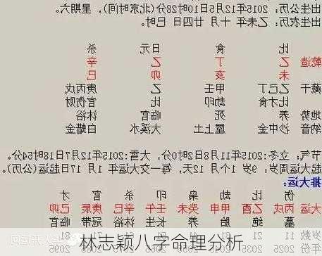 林志颖八字命理分析