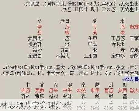 林志颖八字命理分析