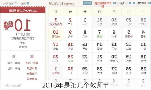 2018年是第几个教师节