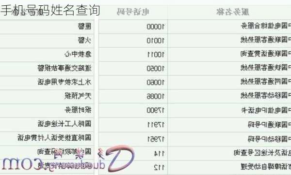 手机号码姓名查询-第2张图片-滋味星座网