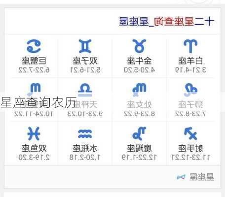星座查询农历-第2张图片-滋味星座网