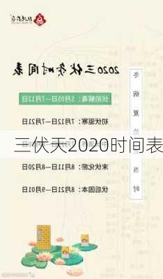 三伏天2020时间表-第3张图片-滋味星座网