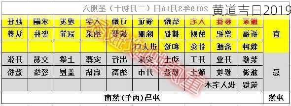 黄道吉日2019-第3张图片-滋味星座网