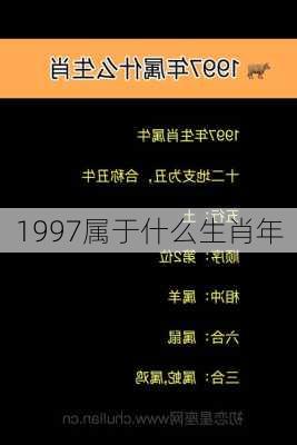 1997属于什么生肖年