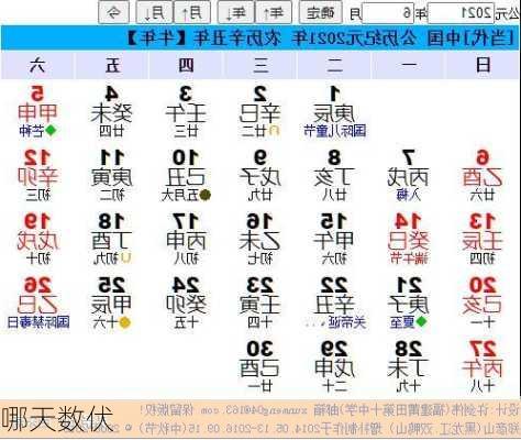 哪天数伏-第2张图片-滋味星座网