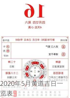 2020年5月黄道吉日一览表-第3张图片-滋味星座网