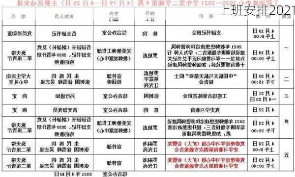 上班安排2021-第3张图片-滋味星座网