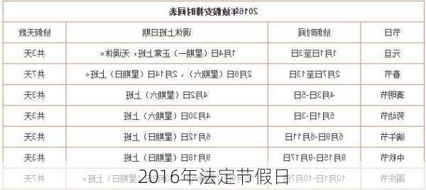 2016年法定节假日-第3张图片-滋味星座网