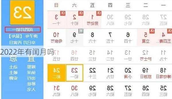 2022年有闰月吗-第2张图片-滋味星座网
