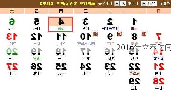 2016年立春时间-第2张图片-滋味星座网