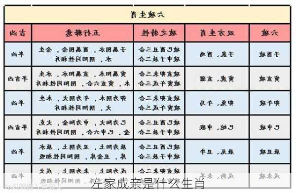 左家成亲是什么生肖-第1张图片-滋味星座网