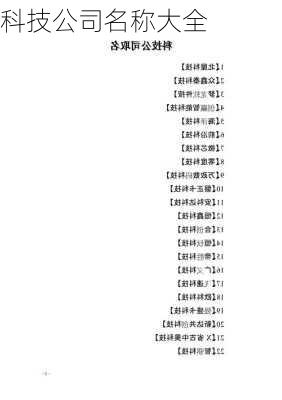 科技公司名称大全-第2张图片-滋味星座网