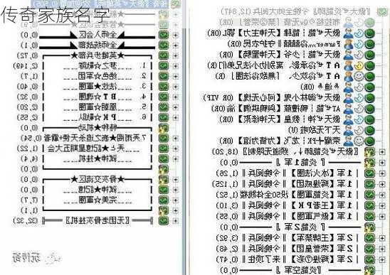 传奇家族名字-第2张图片-滋味星座网