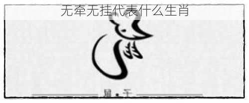 无牵无挂代表什么生肖-第3张图片-滋味星座网