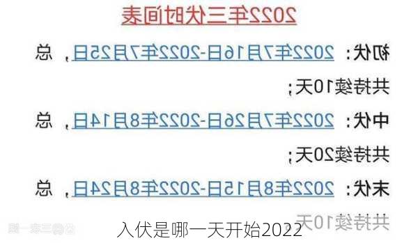 入伏是哪一天开始2022-第1张图片-滋味星座网