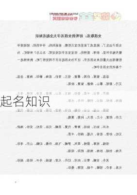 起名知识-第1张图片-滋味星座网