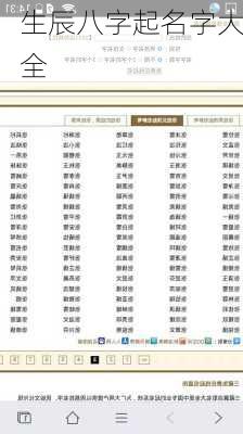 生辰八字起名字大全-第3张图片-滋味星座网