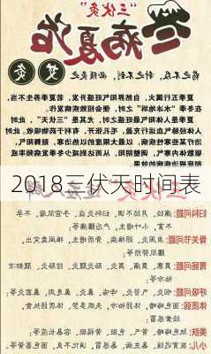 2018三伏天时间表-第3张图片-滋味星座网