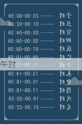 午时-第1张图片-滋味星座网