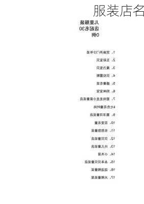 服装店名-第2张图片-滋味星座网