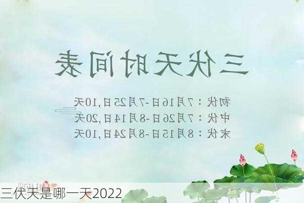 三伏天是哪一天2022-第3张图片-滋味星座网