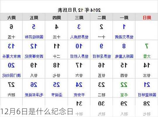 12月6日是什么纪念日-第1张图片-滋味星座网