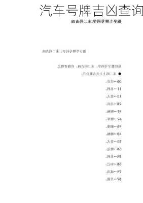 汽车号牌吉凶查询-第2张图片-滋味星座网