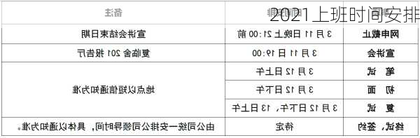 2021上班时间安排-第2张图片-滋味星座网