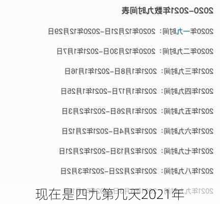 现在是四九第几天2021年-第1张图片-滋味星座网