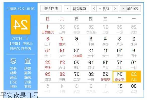 平安夜是几号