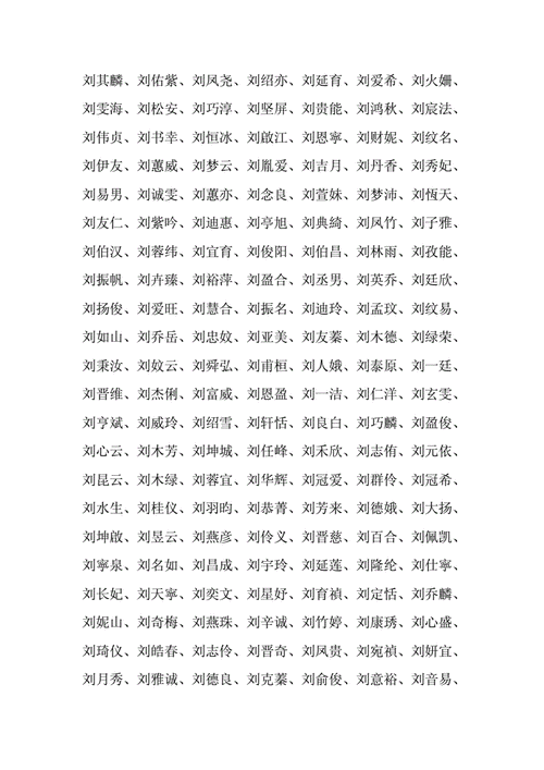 姓刘女孩名字大全-第2张图片-滋味星座网