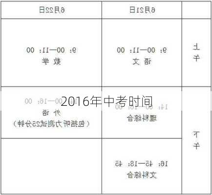 2016年中考时间-第2张图片-滋味星座网