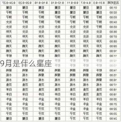 9月是什么星座-第2张图片-滋味星座网