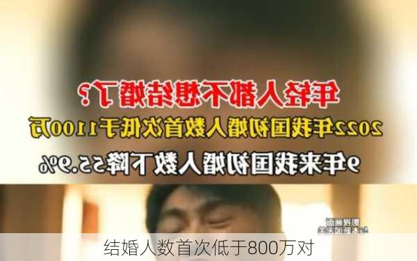 结婚人数首次低于800万对-第3张图片-滋味星座网