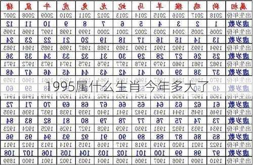 1995属什么生肖 今年多大了-第3张图片-滋味星座网