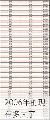 2006年的现在多大了-第1张图片-滋味星座网
