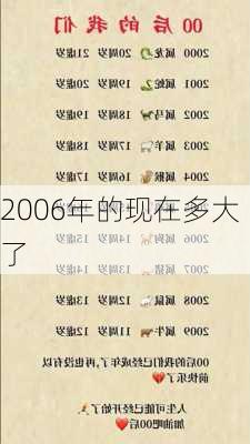 2006年的现在多大了-第3张图片-滋味星座网