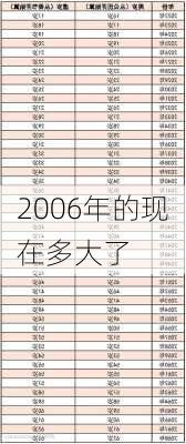 2006年的现在多大了-第2张图片-滋味星座网