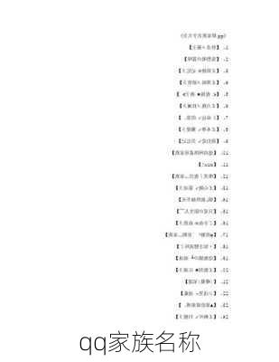 qq家族名称-第2张图片-滋味星座网