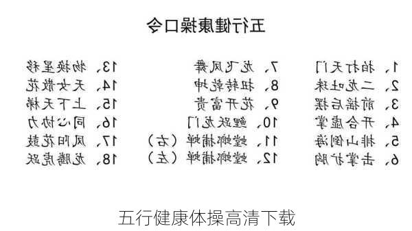 五行健康体操高清下载