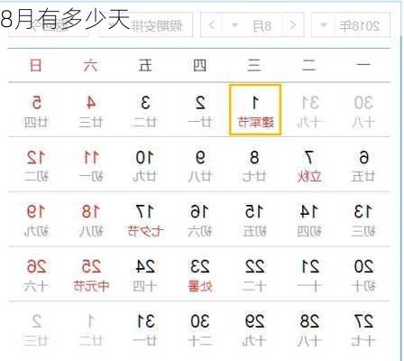 8月有多少天-第3张图片-滋味星座网