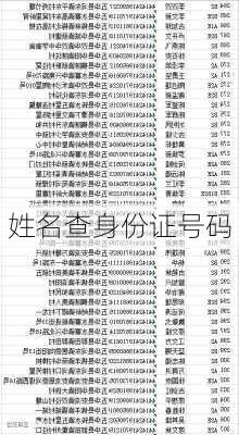 姓名查身份证号码-第2张图片-滋味星座网