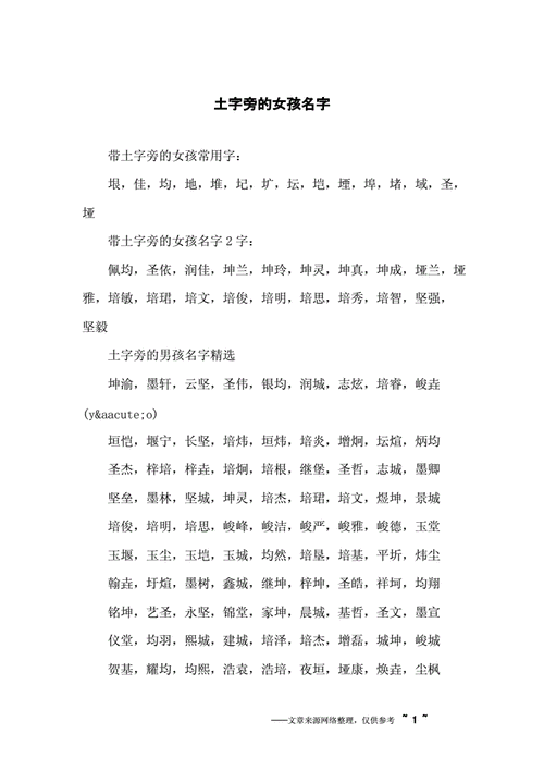 带土字旁的名字-第1张图片-滋味星座网