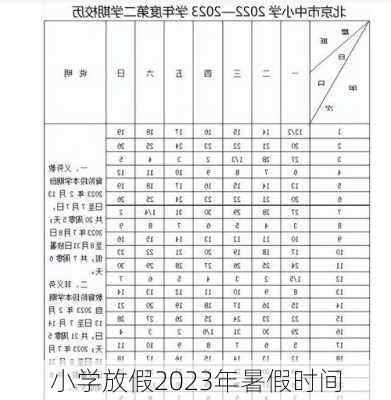 小学放假2023年暑假时间-第3张图片-滋味星座网