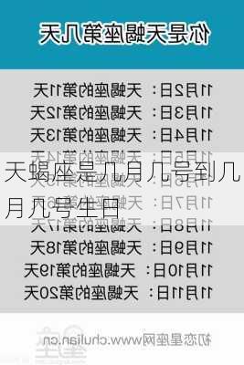 天蝎座是几月几号到几月几号生日-第1张图片-滋味星座网