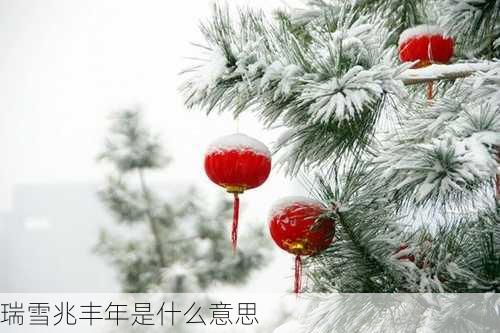 瑞雪兆丰年是什么意思-第2张图片-滋味星座网