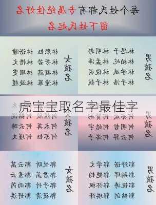 虎宝宝取名字最佳字